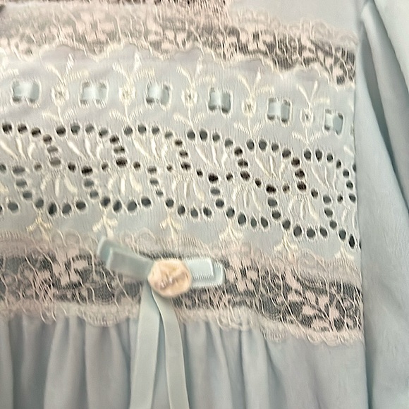 NWTChristianDiorFabulousNightGown.SaksFifthAve.Baby Blue.Luxurious Lace.VTG&rare - Picture 5 of 10
